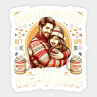 Wifey Snuggles Season: Wrap Your Arms Around Happiness Sticker